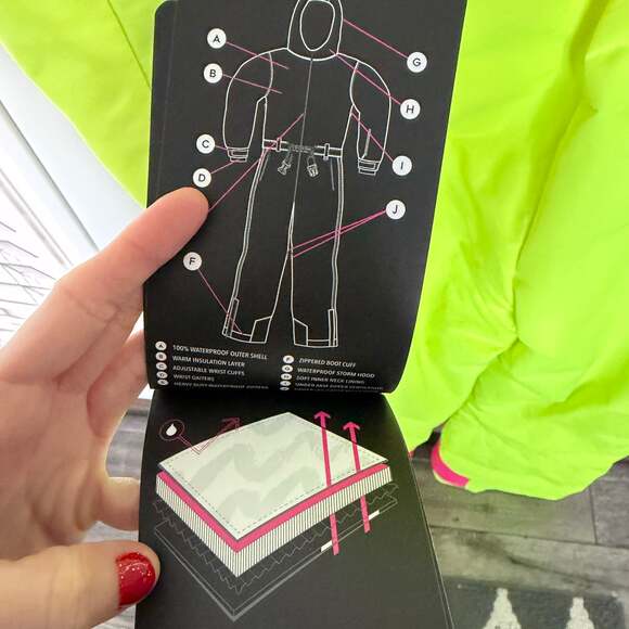 Tipsy Elves Women's Powder Blaster Neon Yellow Ski Suit - Picture 5 of 7